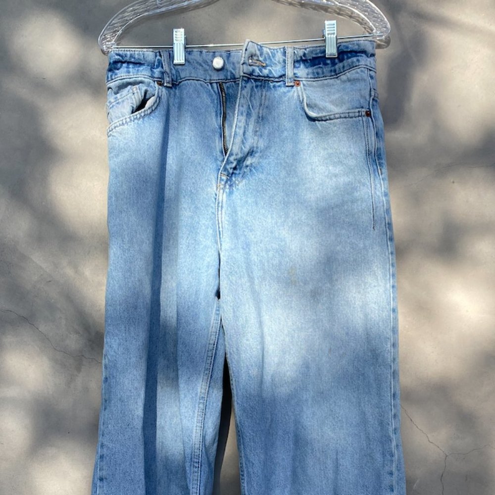 Zara Z1975 Straight Leg Long Length Hight Rise Jeans